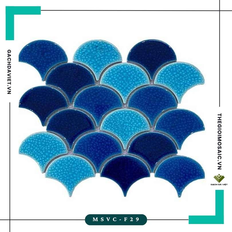 Gạch mosaic vảy cá men rạn MSVC-F29