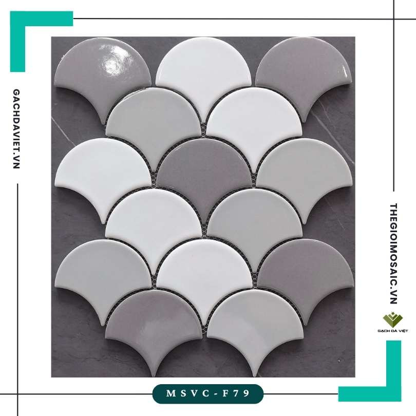 Gạch mosaic vảy cá men rạn MSVC-F79