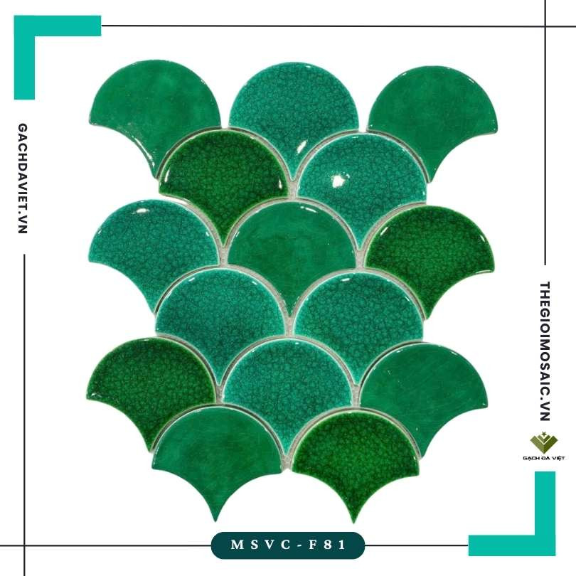 Gạch mosaic vảy cá men rạn MSVC-F81