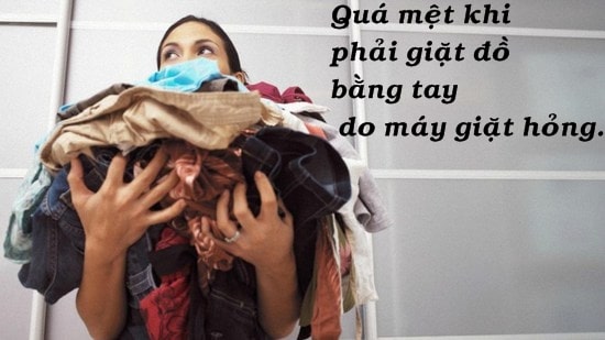 Giặt quá nhiều đồ cùng một lúc khiến máy giặt phải chịu quá tải