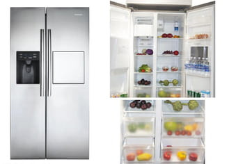 Tủ side by side màu trắng sạch sẽ sáng bóng Tủ side by side màu trắng sạch sẽ sáng bóng